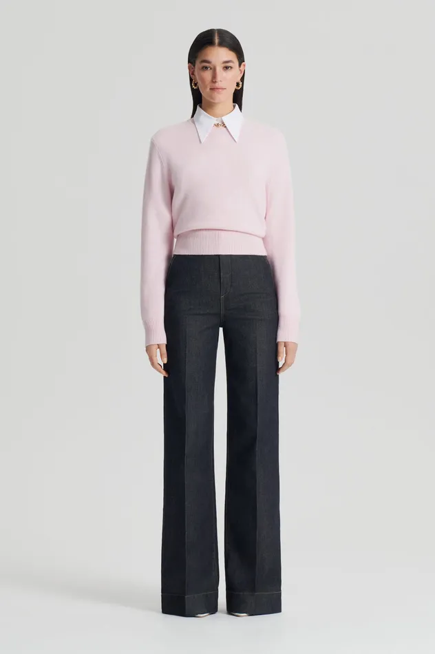 CASHMERE CREW SWEATER PALEPINK Sweaters Scanlan Theodore Women