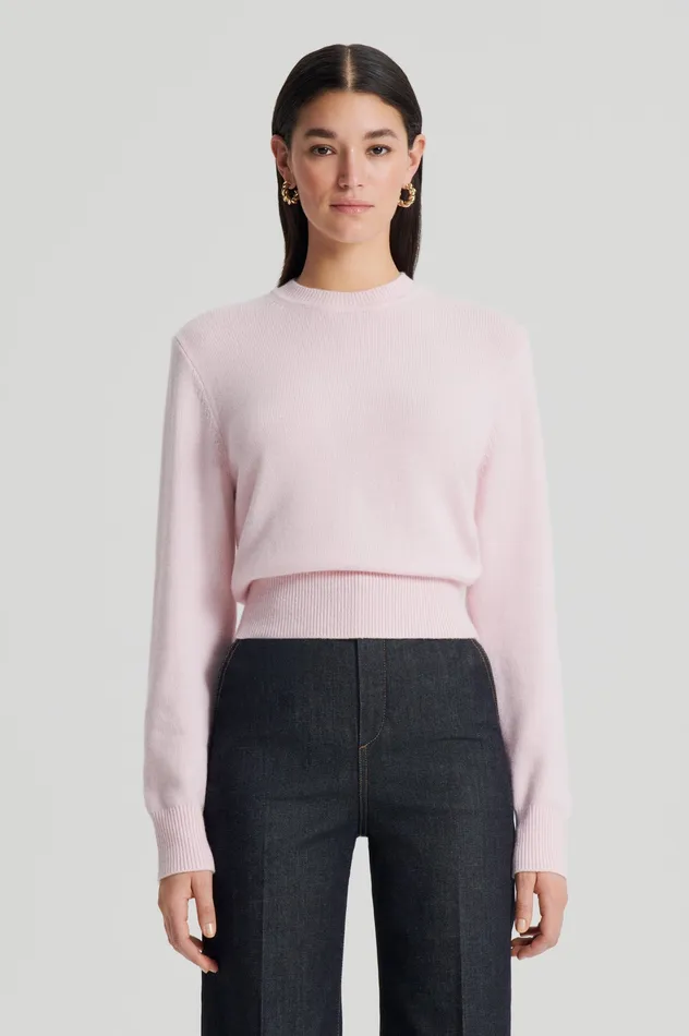 CASHMERE CREW SWEATER PALEPINK Sweaters Scanlan Theodore Women CASHMERE CREW SWEATER PALEPINK Sweaters Scanlan Theodore Women