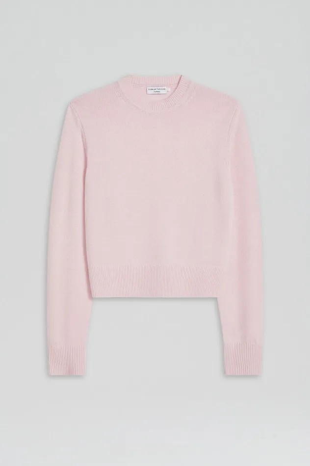 CASHMERE CREW SWEATER PALEPINK Sweaters Scanlan Theodore Women CASHMERE CREW SWEATER PALEPINK Sweaters Scanlan Theodore Women