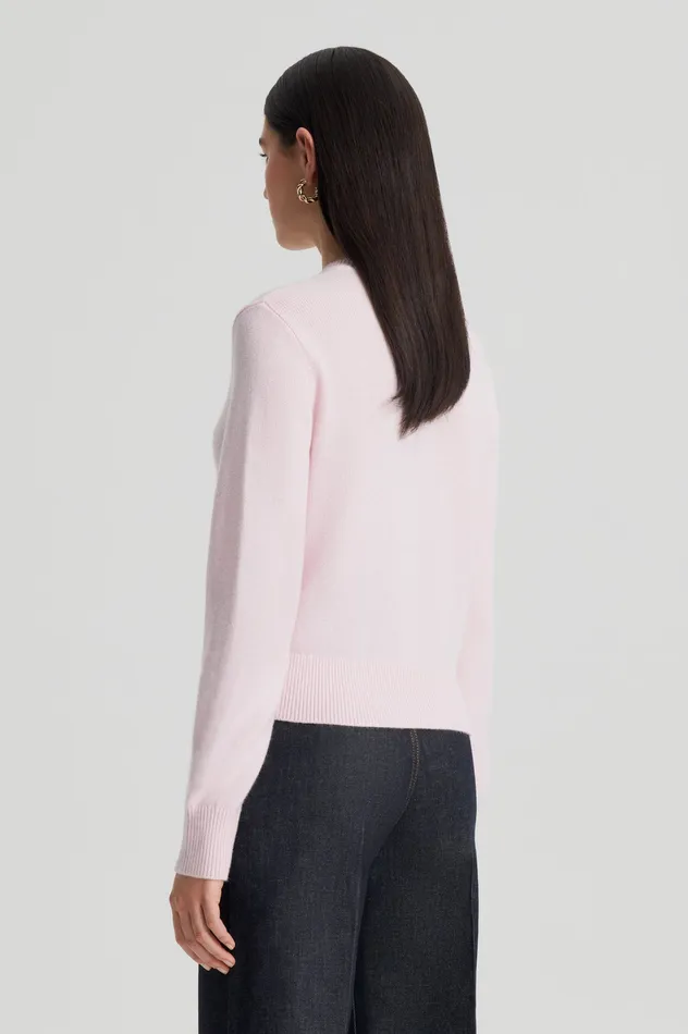 CASHMERE CREW SWEATER PALEPINK Sweaters Scanlan Theodore Women CASHMERE CREW SWEATER PALEPINK Sweaters Scanlan Theodore Women