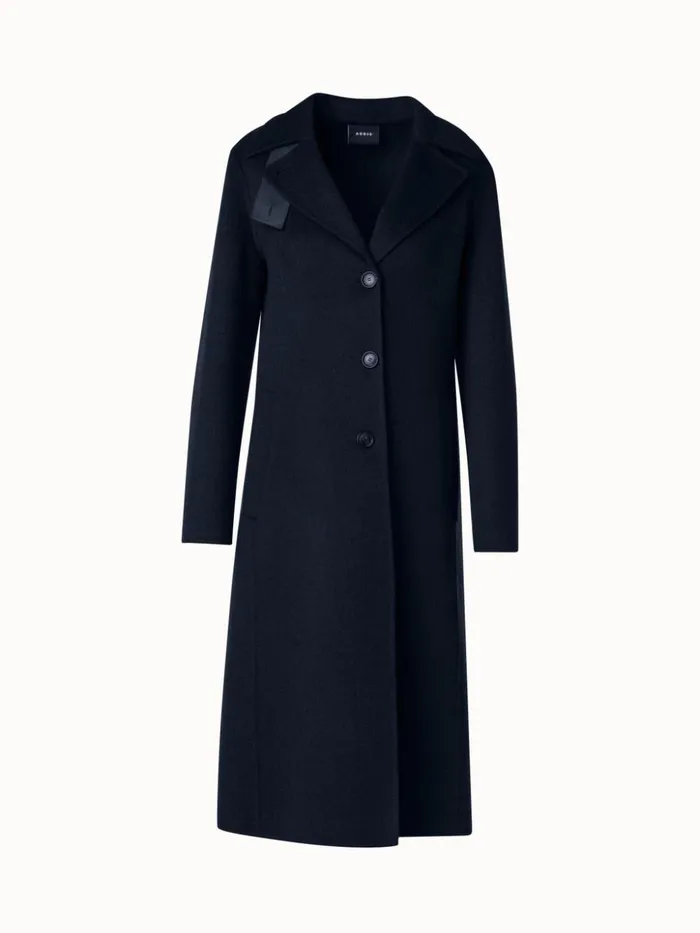 Cashmere DoubleFace Blazer Coat Navy Women Akris Coats