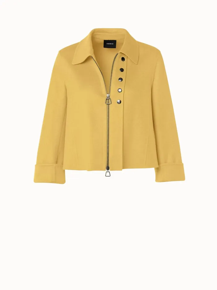Cashmere Double Face Boxy Jacket Mimosa Women Akris Cashmere