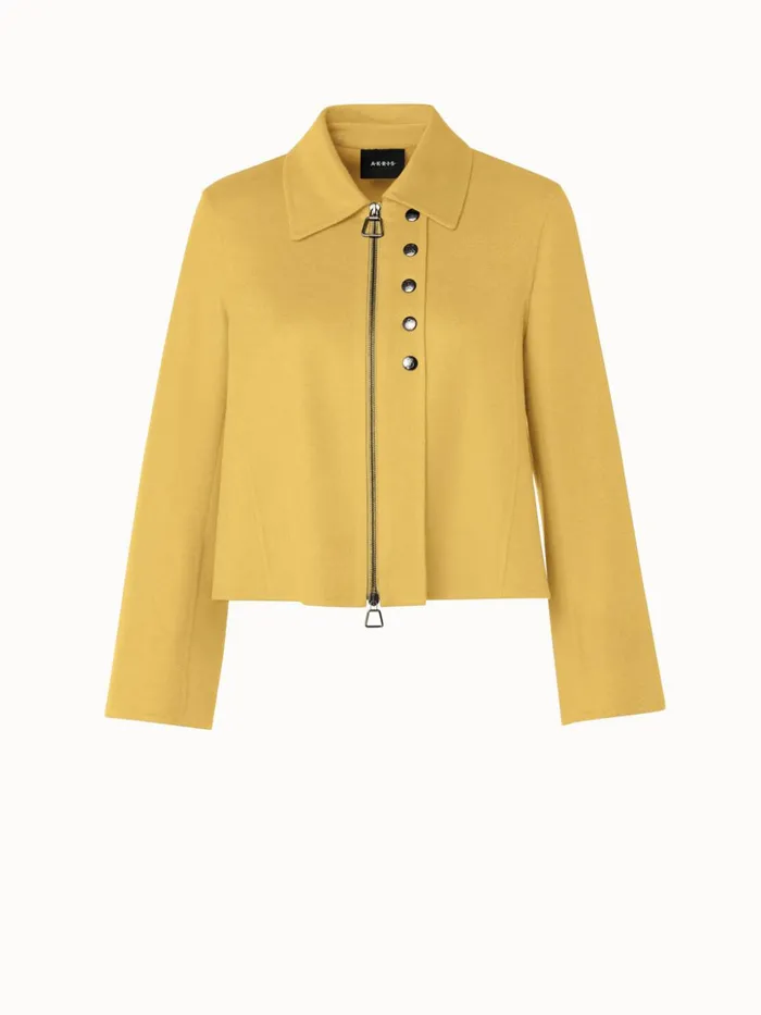 Cashmere Double Face Boxy Jacket Mimosa Women Akris Cashmere