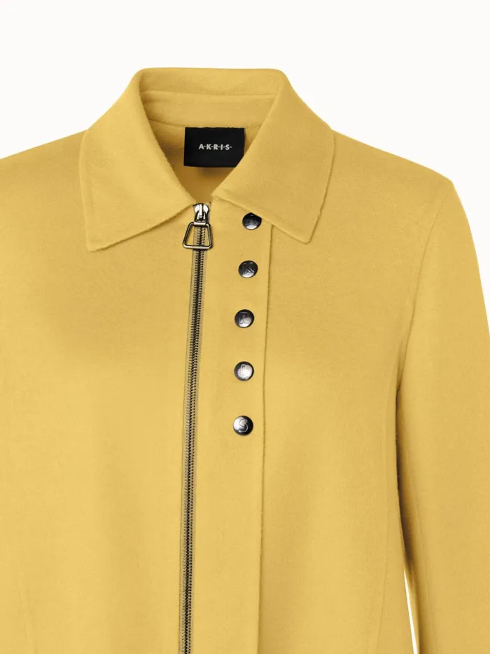 Cashmere Double Face Boxy Jacket Mimosa Women Akris Cashmere