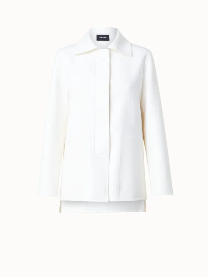 Cashmere DoubleFace Long Jacket Ecru Women Akris Jackets