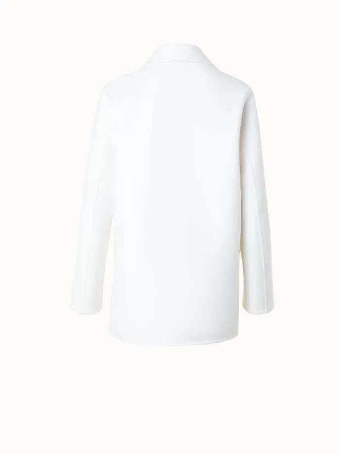 Cashmere DoubleFace Long Jacket Ecru Women Akris Jackets