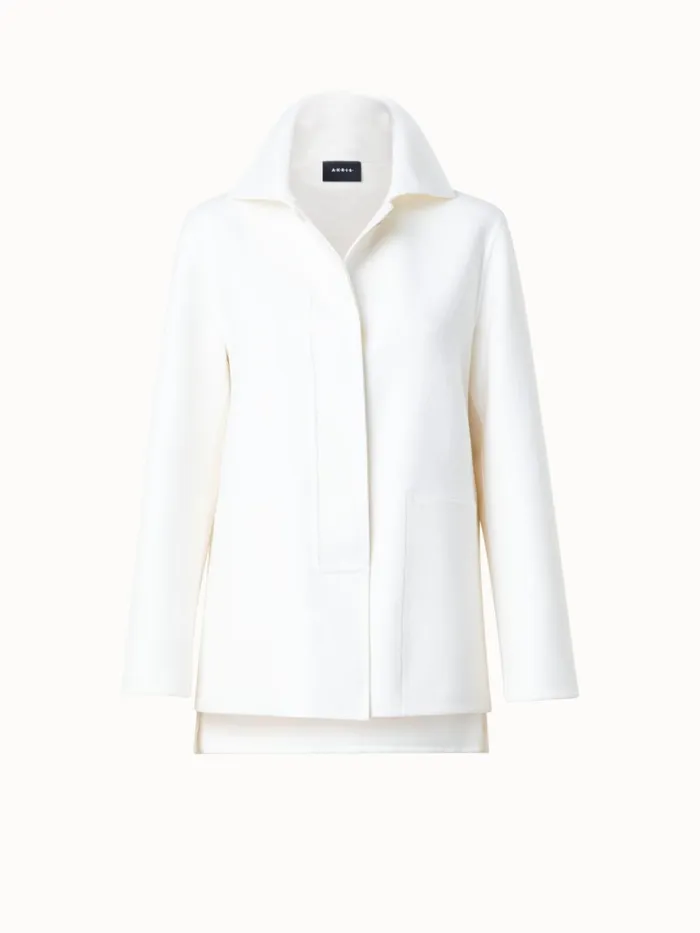 Cashmere DoubleFace Long Jacket Ecru Women Akris Jackets