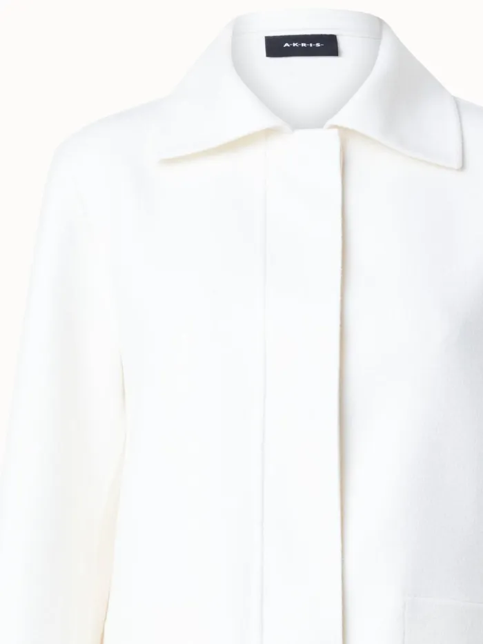 Cashmere DoubleFace Long Jacket Ecru Women Akris Jackets
