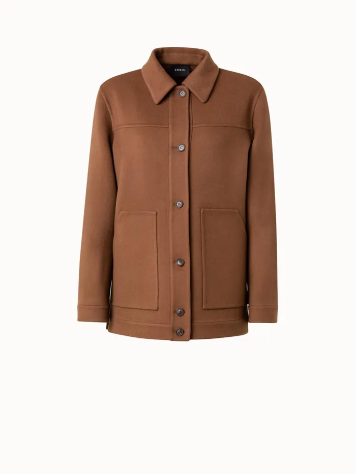 Cashmere DoubleFace Shirt Jacket Vicuna Women Akris Jackets
