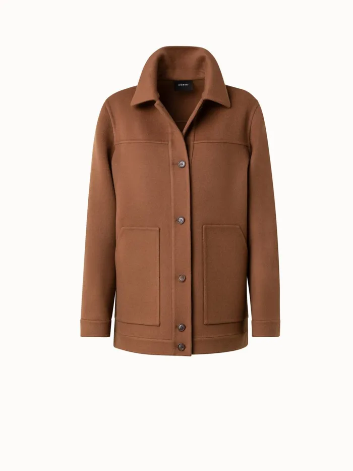 Cashmere DoubleFace Shirt Jacket Vicuna Women Akris Jackets