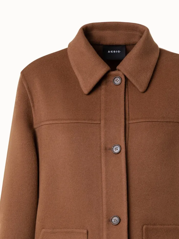 Cashmere DoubleFace Shirt Jacket Vicuna Women Akris Jackets