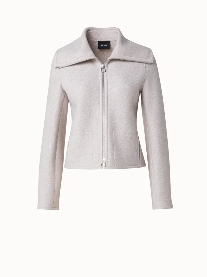 Cashmere Jacket Greige Women Akris Coats