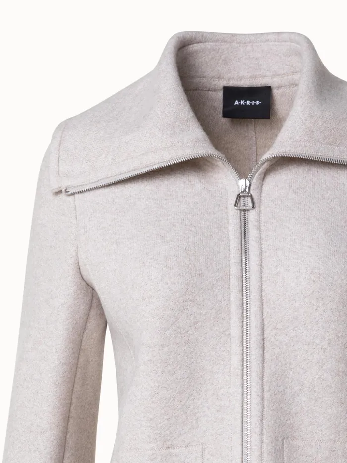 Cashmere Jacket Greige Women Akris Coats