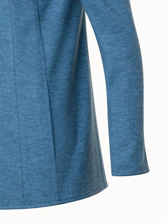 Cashmere Jersey Long Jacket Light Denim Women Akris Jackets