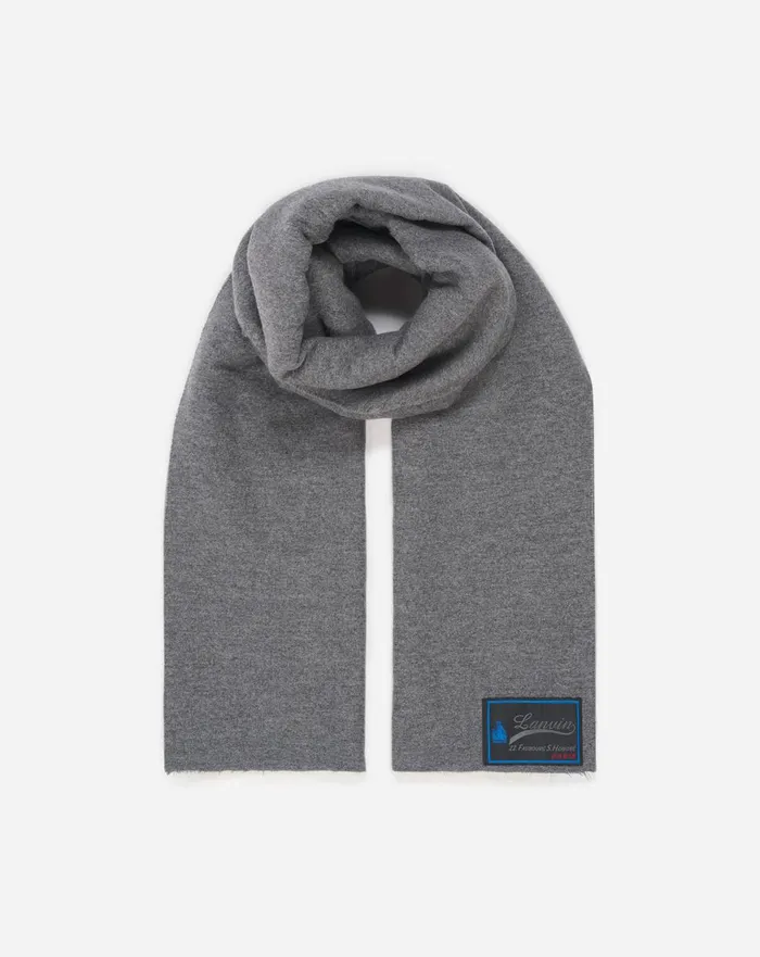 Cashmere Scarf Grey Men Lanvin Scarves