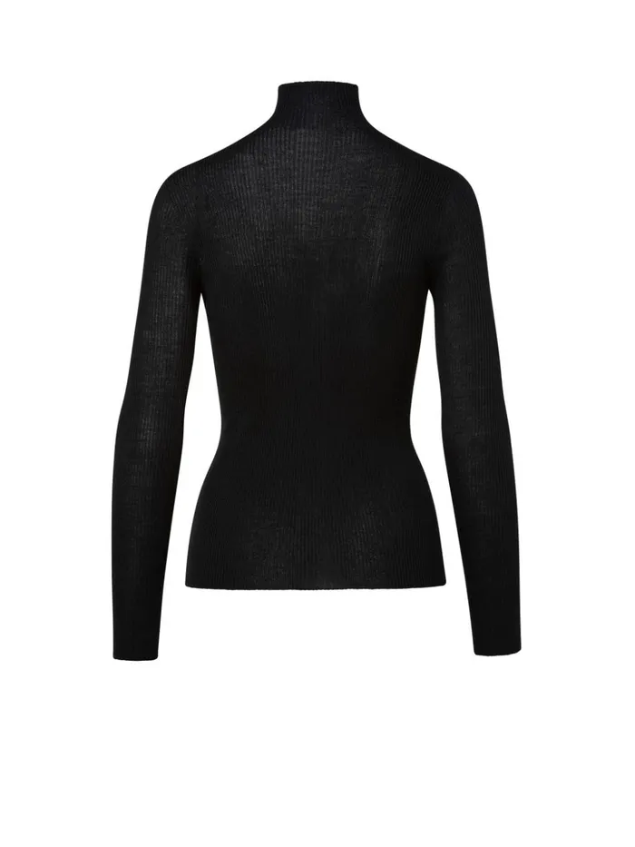 Cashmere Silk Knit Pullover Black Women Akris Knitwear