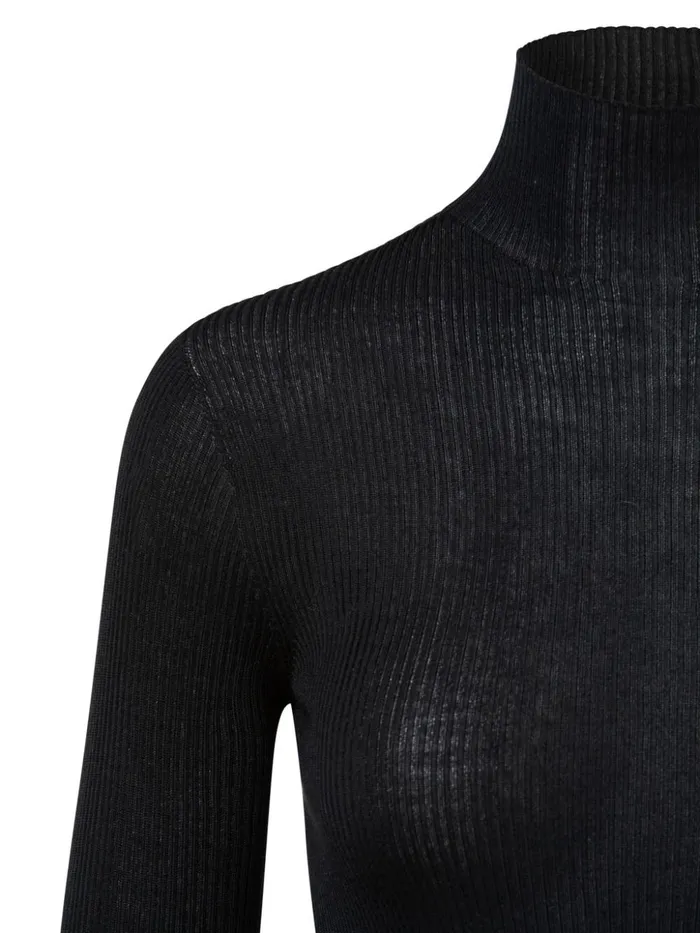 Cashmere Silk Knit Pullover Black Women Akris Knitwear