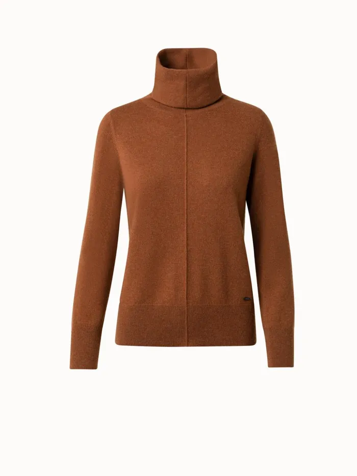 Cashmere Turtle Neck Pullover Vicuna Women Akris Knitwear