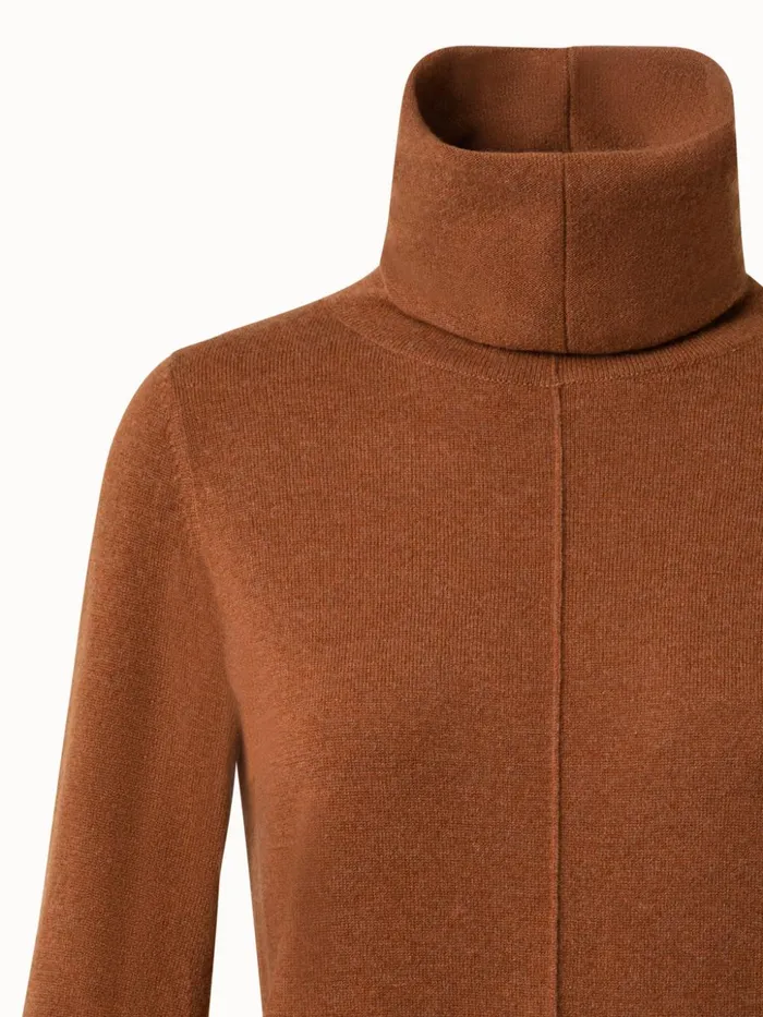 Cashmere Turtle Neck Pullover Vicuna Women Akris Knitwear