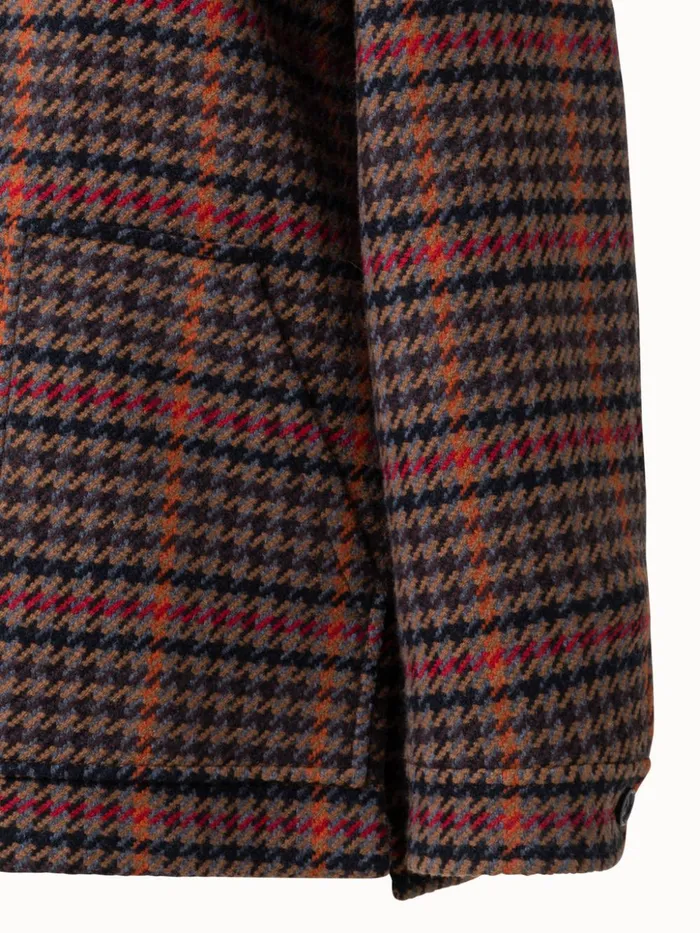 Checked Wool Shirt Jacket Vicunamulticolor Women Akris Jackets