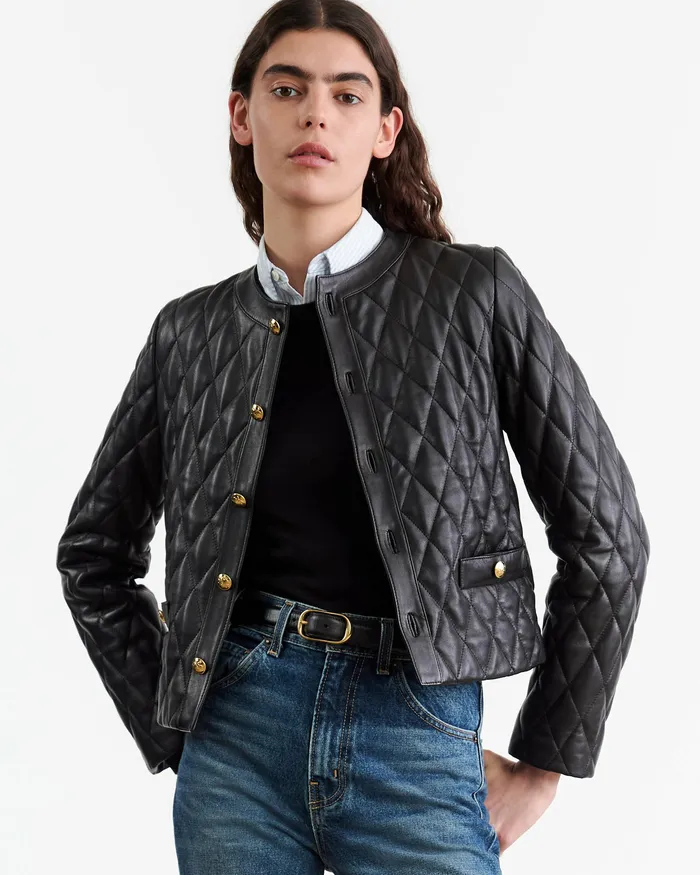 Coats and Outerwear Women AMY LEATHER JACKET Black Nili Lotan
