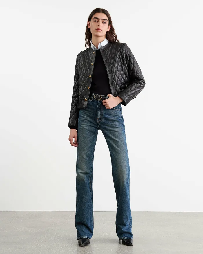 Coats and Outerwear Women AMY LEATHER JACKET Black Nili Lotan