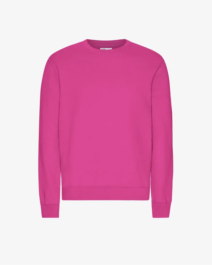 Colorfulstandard Classic Organic Crew 8211 Magenta Blaze Men Crewneck Sweatshirts