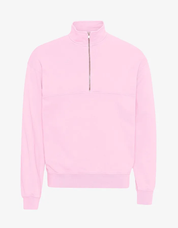 Colorfulstandard Organic Quarter Zip 8211 Flamingo Pink Men Quarter Zips