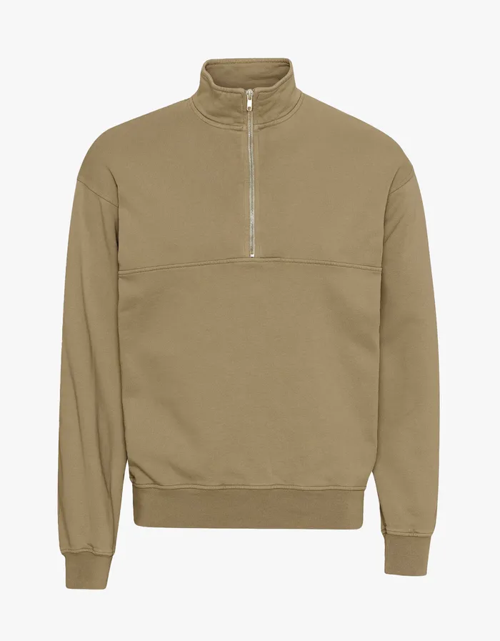 Colorfulstandard Quarter Zips Men Organic Quarter Zip 8211 Desert Khaki