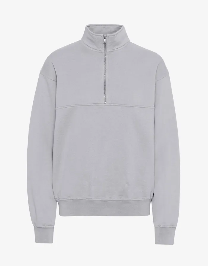 Colorfulstandard Quarter Zips Men Organic Quarter Zip 8211 Limestone Grey