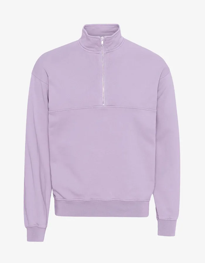 Colorfulstandard Quarter Zips Men Organic Quarter Zip 8211 Soft Lavender