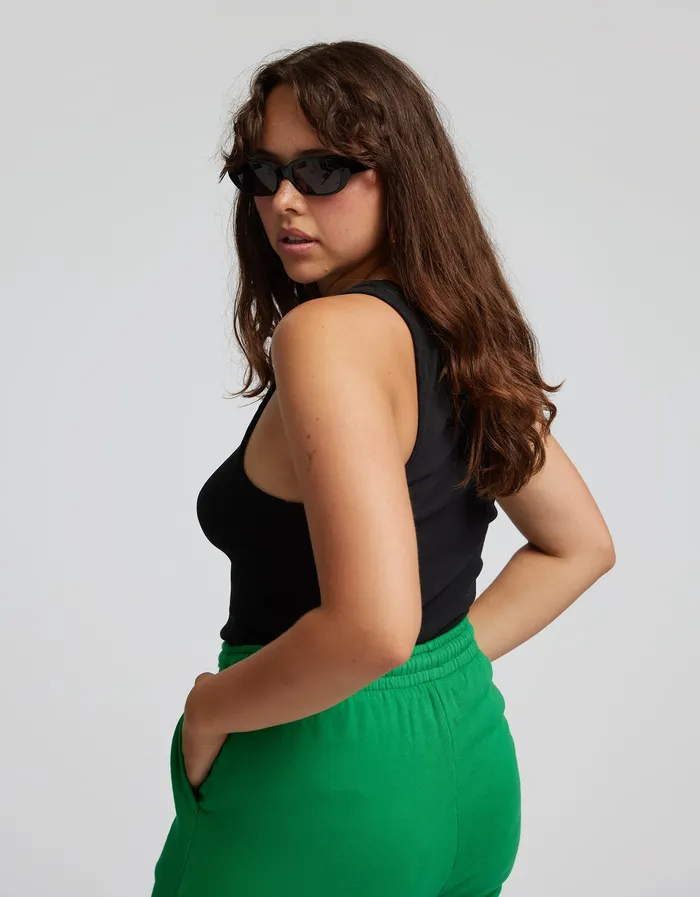 Colorfulstandard Tank Tops Women Women Organic Rib Tank Top 8211 Deep Black