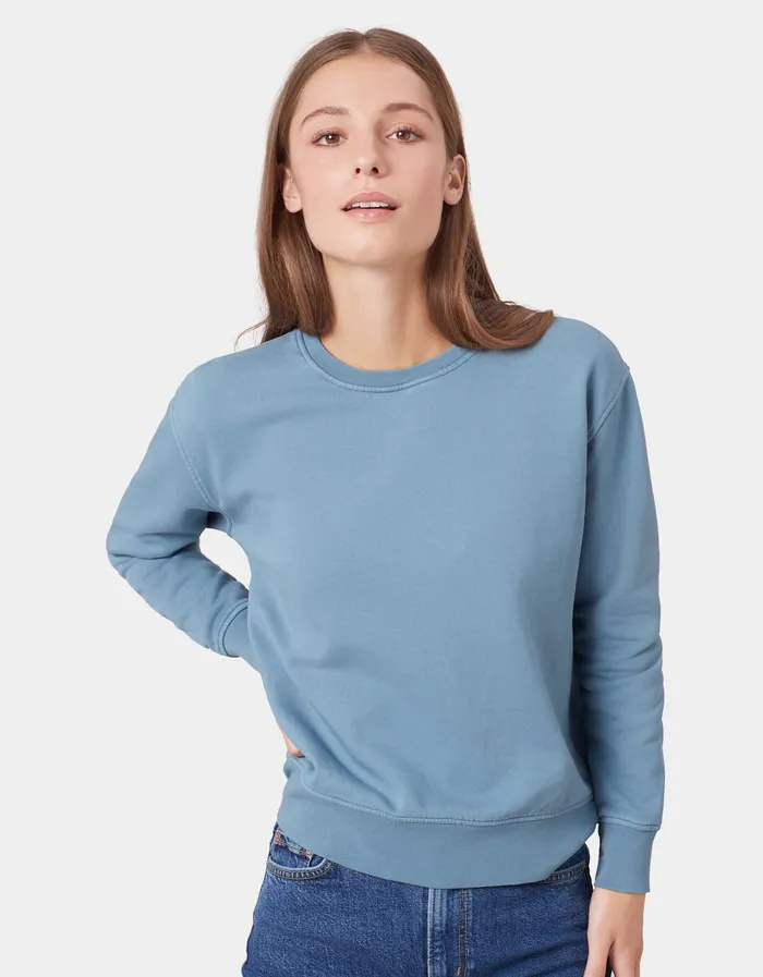 Colorfulstandard Women Classic Organic Crew 8211 Raspberry Pink Women Crewneck Sweatshirts