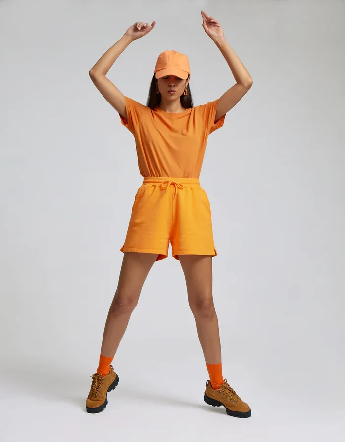 Colorfulstandard Women Organic Sweatshorts 8211 Desert Khaki Women Shorts