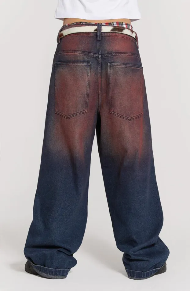 Colossus Jeans MenWomen Jaded London Deep Red Colossus Jeans