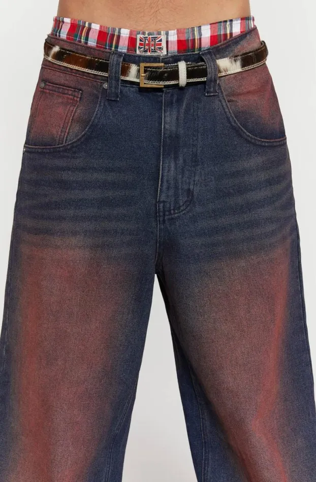 Colossus Jeans MenWomen Jaded London Deep Red Colossus Jeans