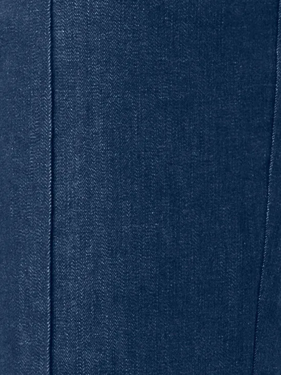 Cotton Denim Stretch Bootcut Pant Navy Women Akris Pants