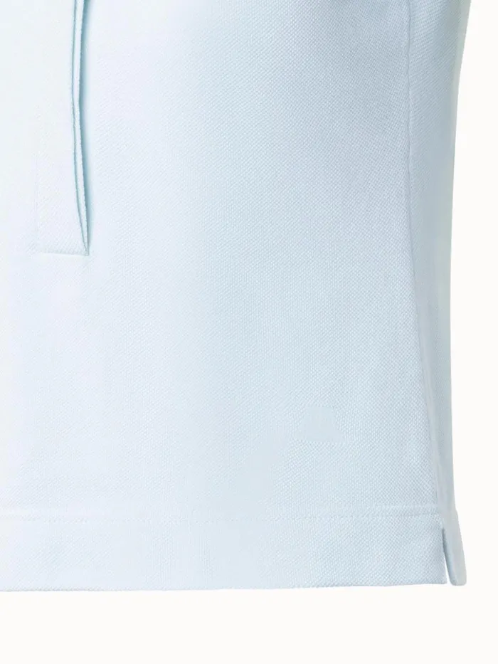 Cotton Piqu Polo Shirt Bleached Denim Women Akris Knitwear