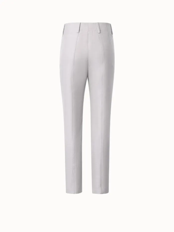 Cotton Silk DoubleFace Slim Pants Greige Women Akris Pants