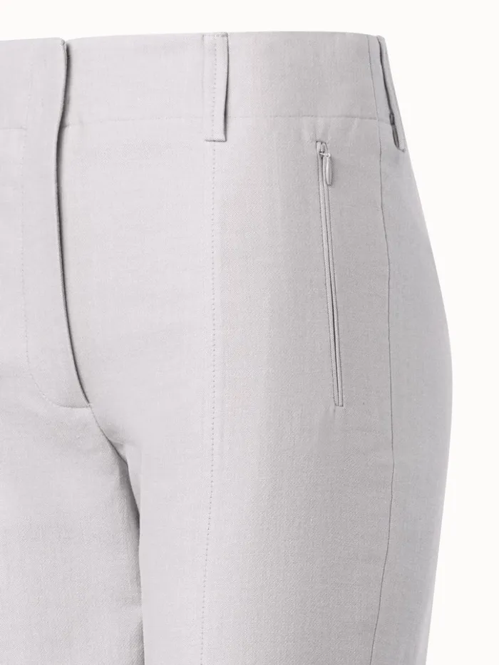 Cotton Silk DoubleFace Slim Pants Greige Women Akris Pants