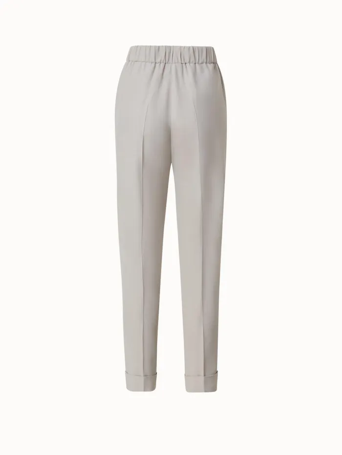 Crpe Tapered Pants Clay Women Akris Pants