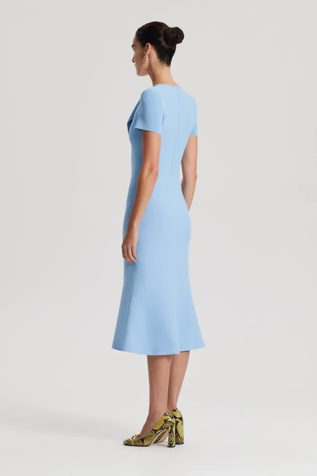CREPE KNIT CRAVAT DRESS RIVIERA Women Dresses Scanlan Theodore