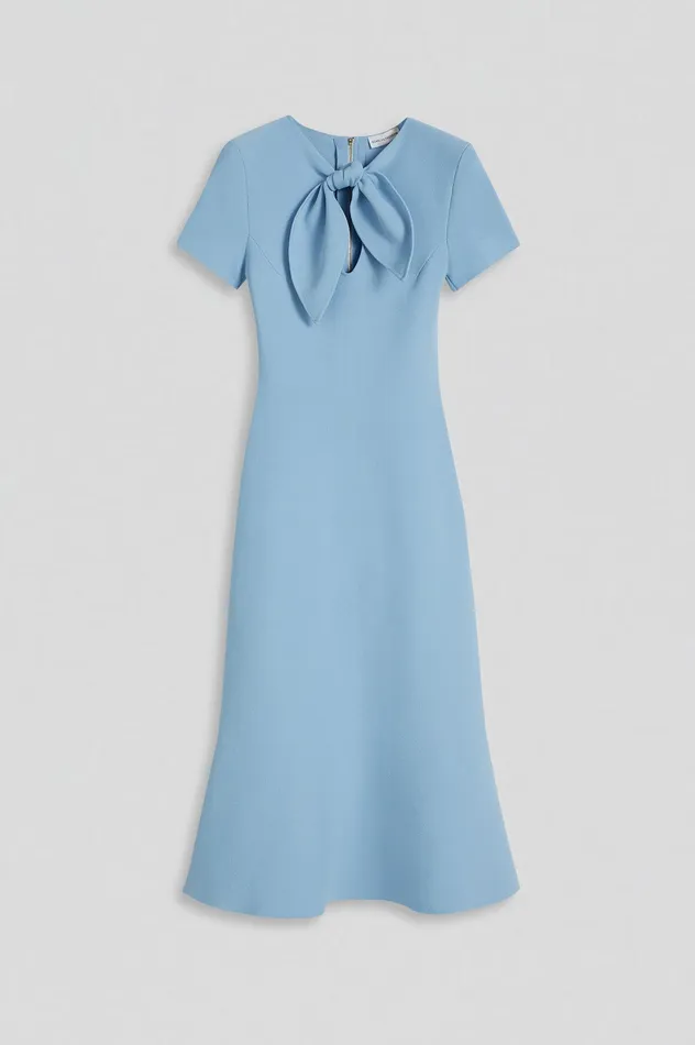CREPE KNIT CRAVAT DRESS RIVIERA Women Dresses Scanlan Theodore