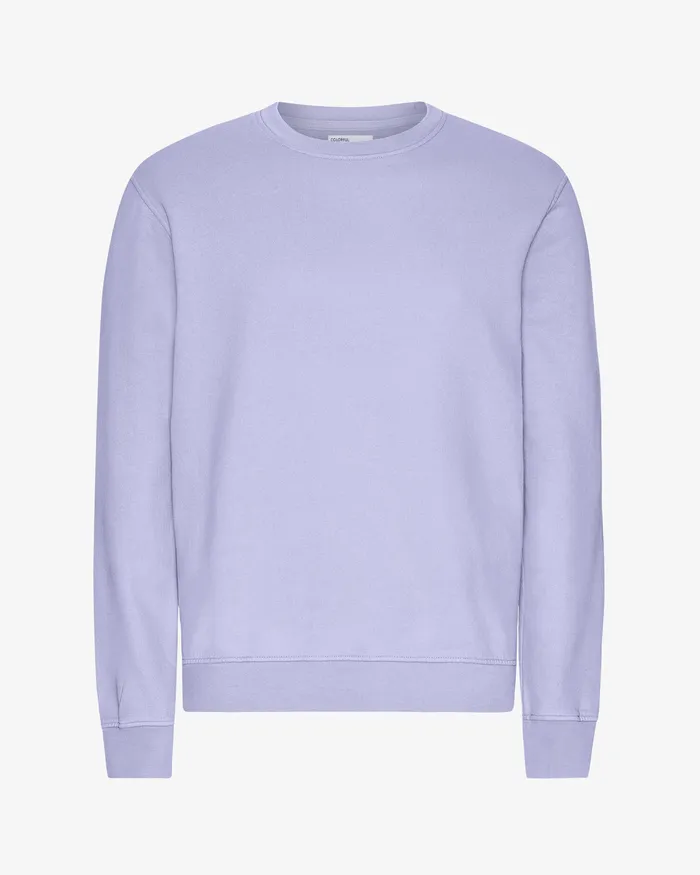 Crewneck Sweatshirts Classic Organic Crew 8211 Soft Lavender 8211 Colorfulstandard Men