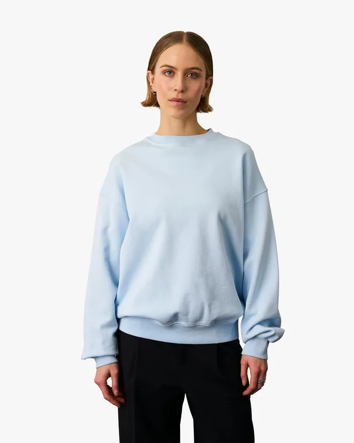 Crewneck Sweatshirts Organic Oversized Crew 8211 Soft Yellow 8211 Colorfulstandard Women