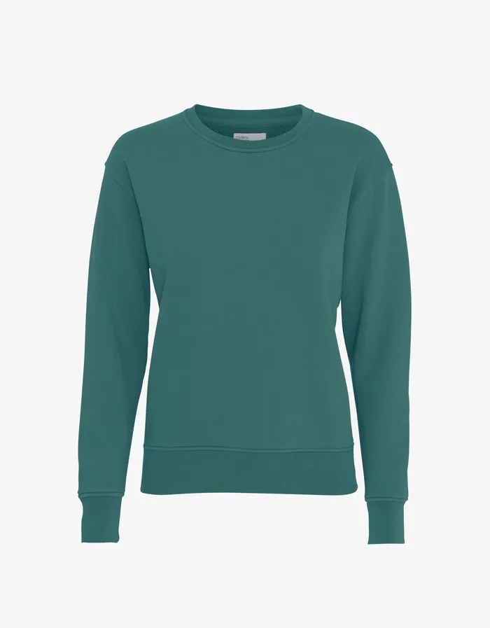 Crewneck Sweatshirts Women Classic Organic Crew 8211 Ocean Green Colorfulstandard Women
