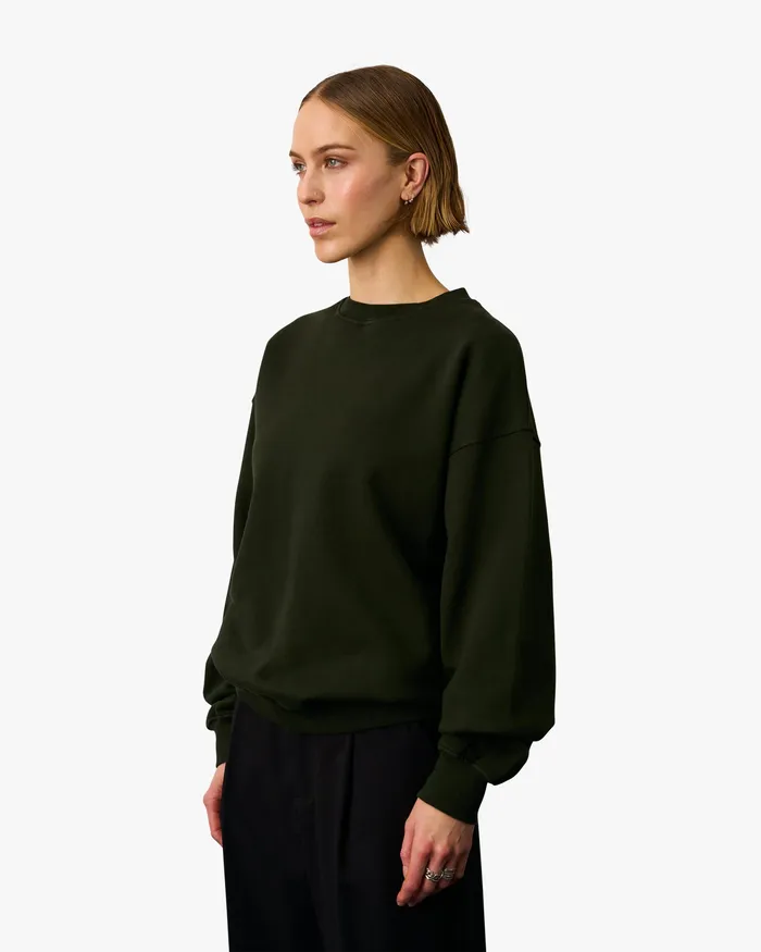 Crewneck Sweatshirts Women Colorfulstandard Organic Oversized Crew 8211 Ginger Brown
