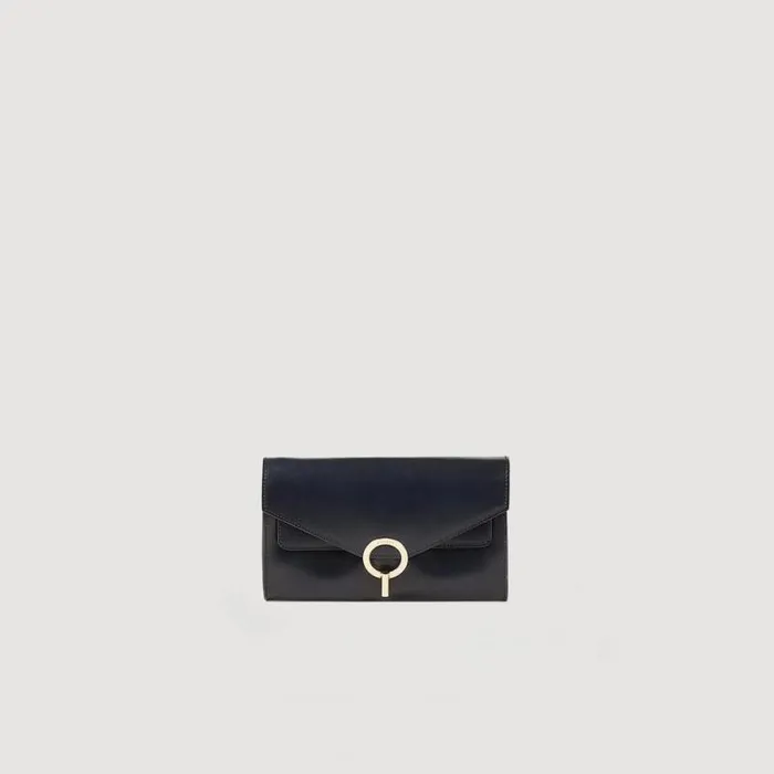 Crossbody Bags Women SANDRO Yza Pocket Clutch Bag Black
