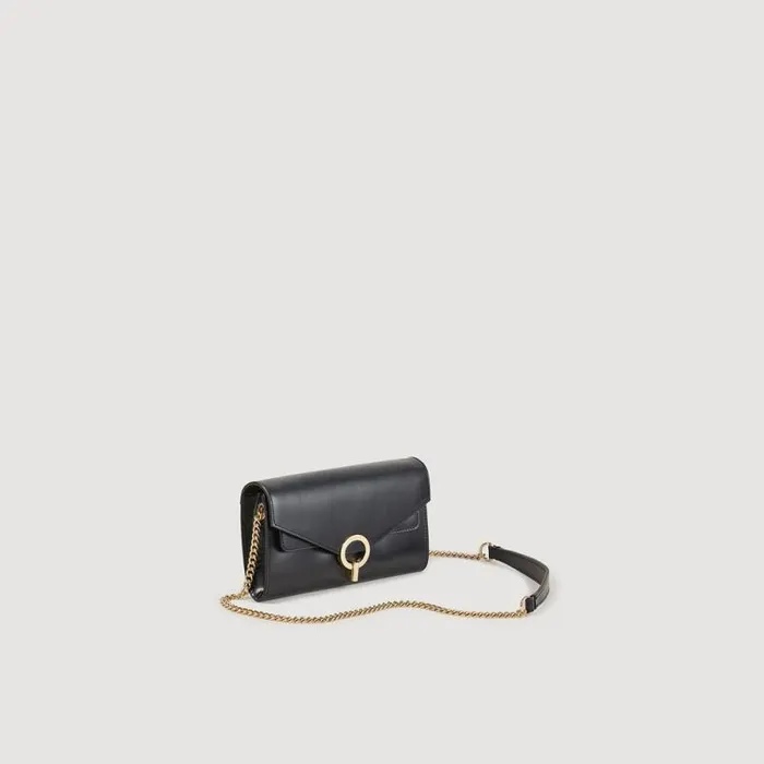 Crossbody Bags Women SANDRO Yza Pocket Clutch Bag Black