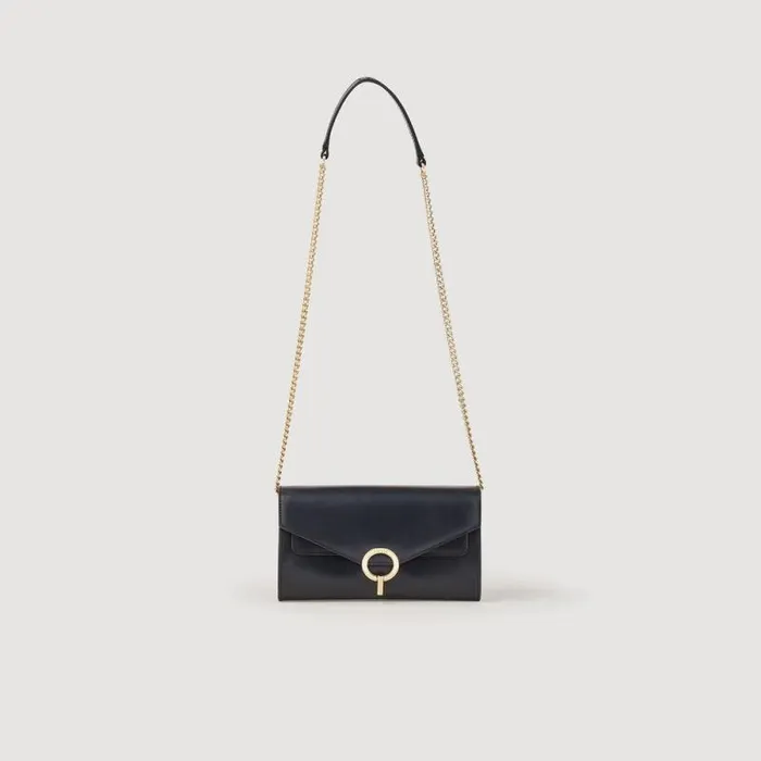 Crossbody Bags Women SANDRO Yza Pocket Clutch Bag Black